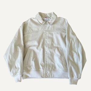 Size M - Supreme X Nike Men's Leather Varsity Jacket SS25